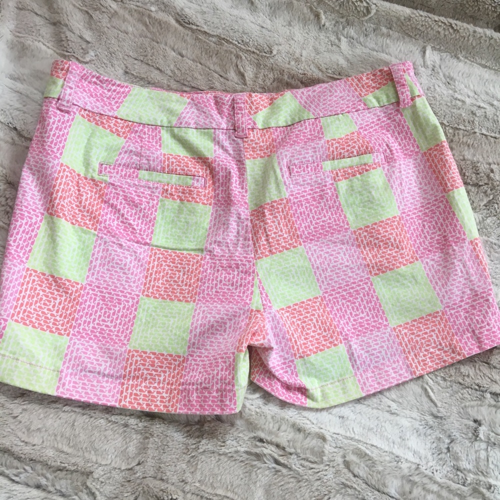 Pink Multi-Color Patterned Womens Shorts - Picture 3 of 8